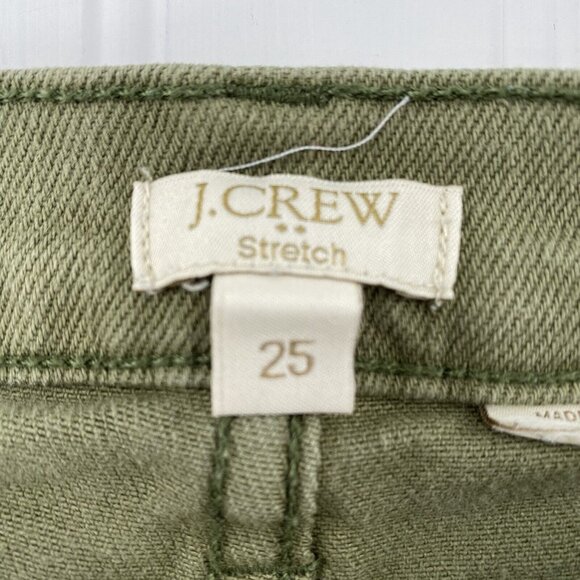 J. Crew Stretch Skinny Jeans size 25 Army Olive Green - Picture 4 of 5